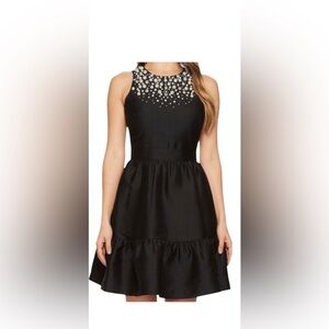 Kate Spade Pearl Embellished Mikado Mini Dress- NWT